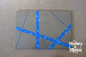 abstract tape pattern on magnet board