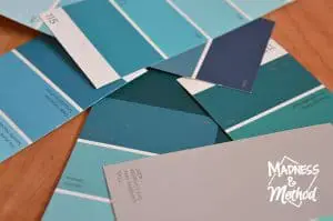 teal colour swatches