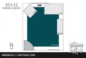 10 x 12 nursery layout