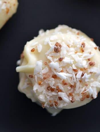 white chocolate coconut truffles