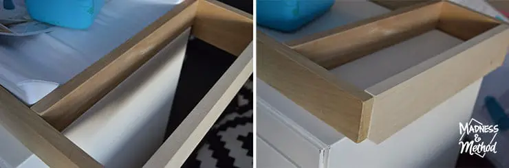 showing options for diy baby change table top