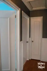 panelled doors in hallway