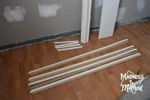 cut metrie panel moulds for door