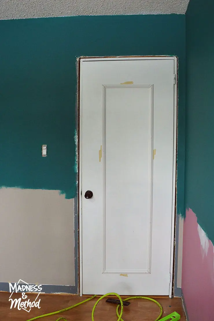 upgraded panelling on flat door