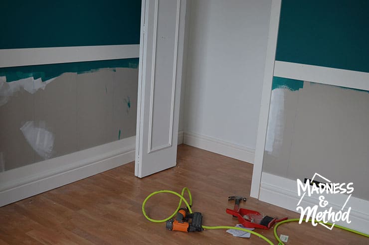 adding baseboards to closet