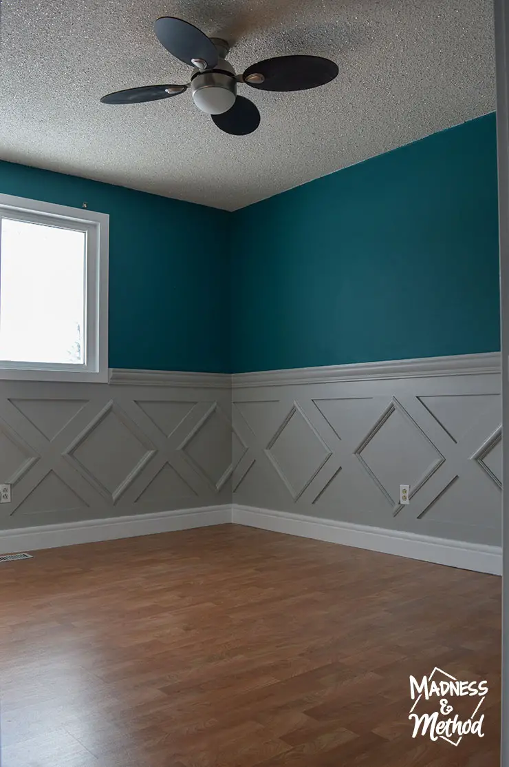 diamond wainscoting in nursery