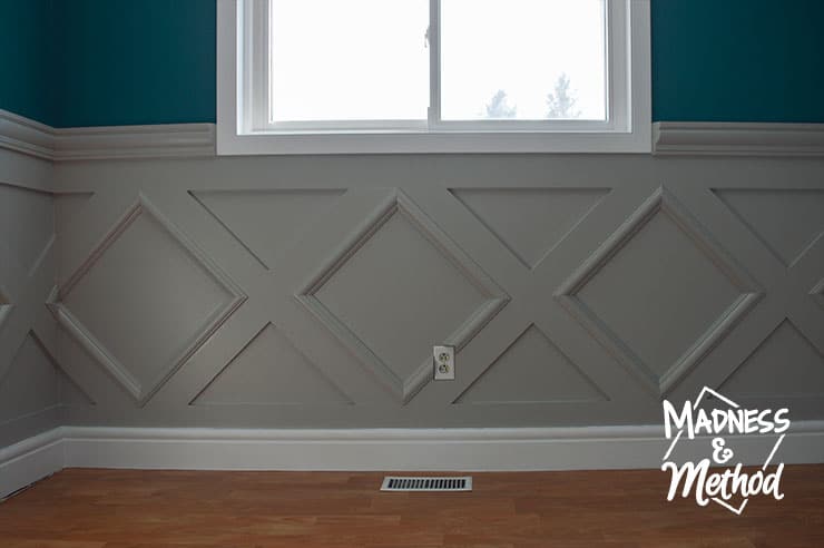 wainscoting around a window