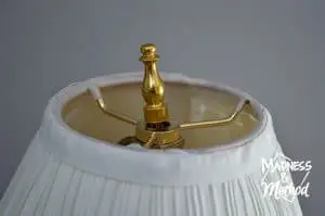 top of lamp with shade attachment