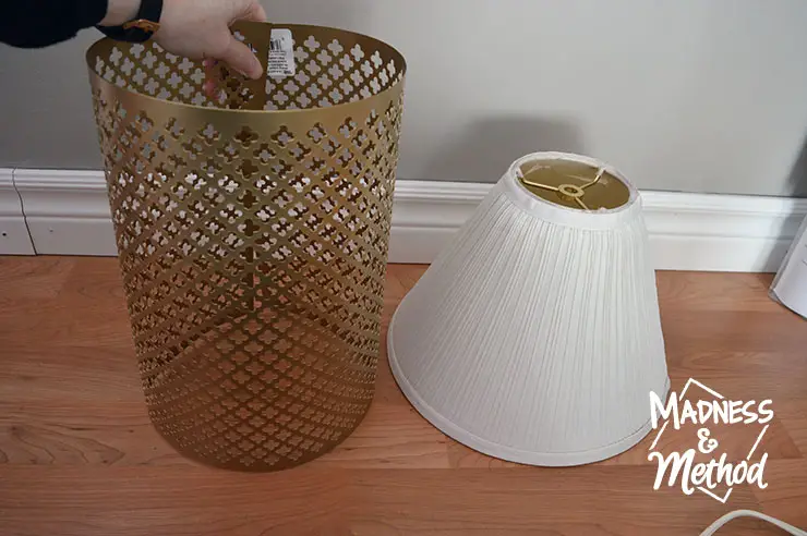 deciding to make a metal lampshade