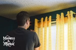 bright yellow curtains in nursery