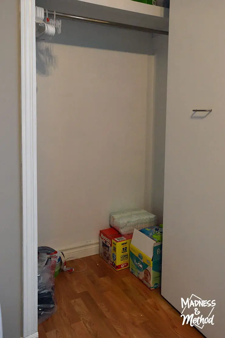 empty baby closet