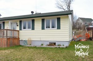 yellow bungalow landscaping