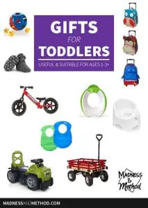 gifts for toddlers pinterest graphic