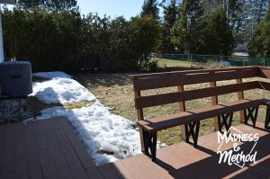 snow in shade on grass