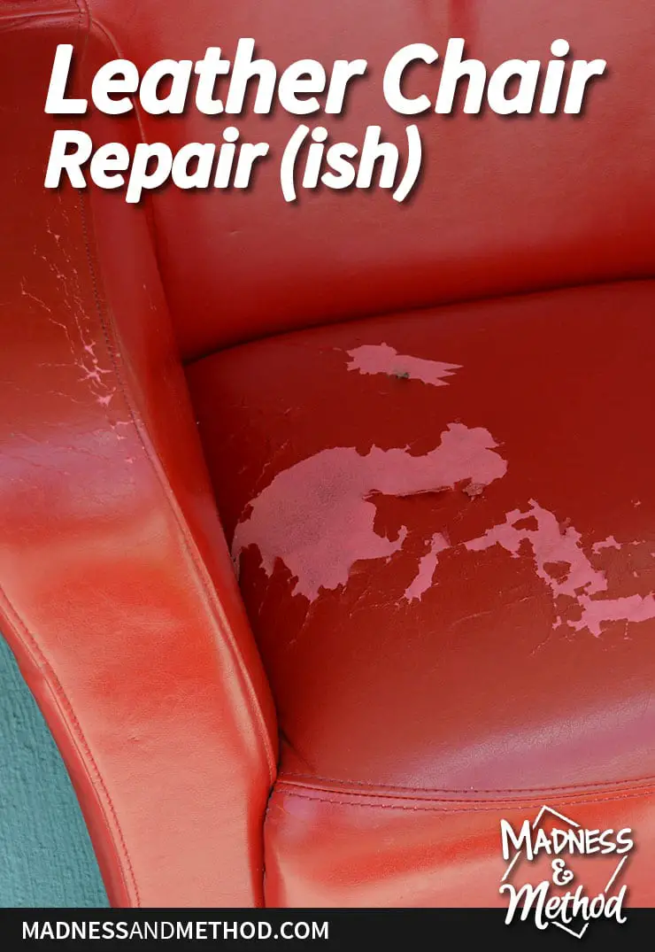 red leather chair repair graphic