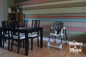 highchair in dining room