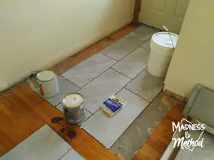 tiling the entryway