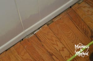 gaps along hardwood floors and walls