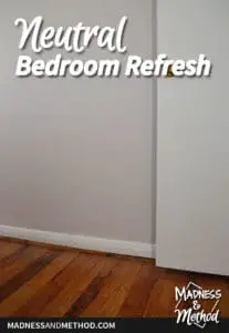 neutral bedroom refresh graphic