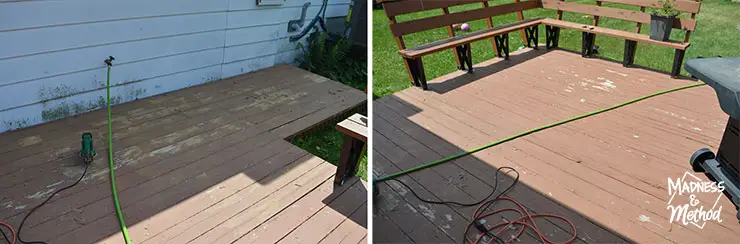 sanding deck boards