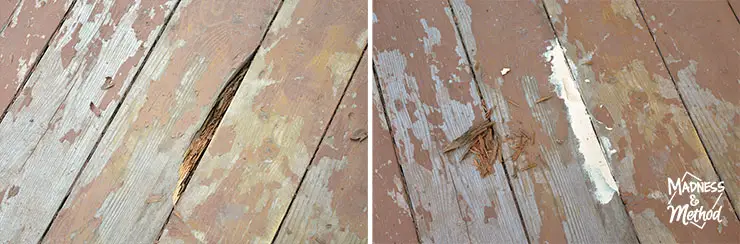 filling cracks in deck boards