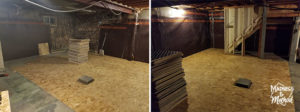 laying subfloor in basement apartment