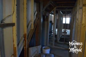 storage staircase in basement apartment