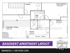 2 bedroom basement apartment