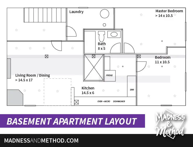 2 bedroom basement apartment