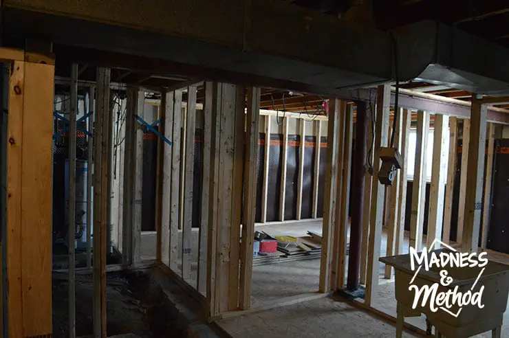 basement kitchen hallway