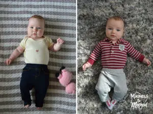 comparing 4 month old babies