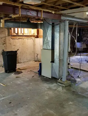 new hallway area for basement renovation