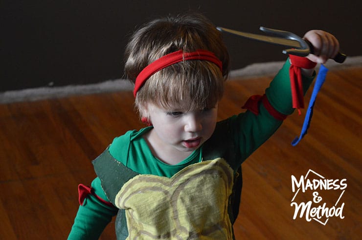 toddler as tmnt raphael