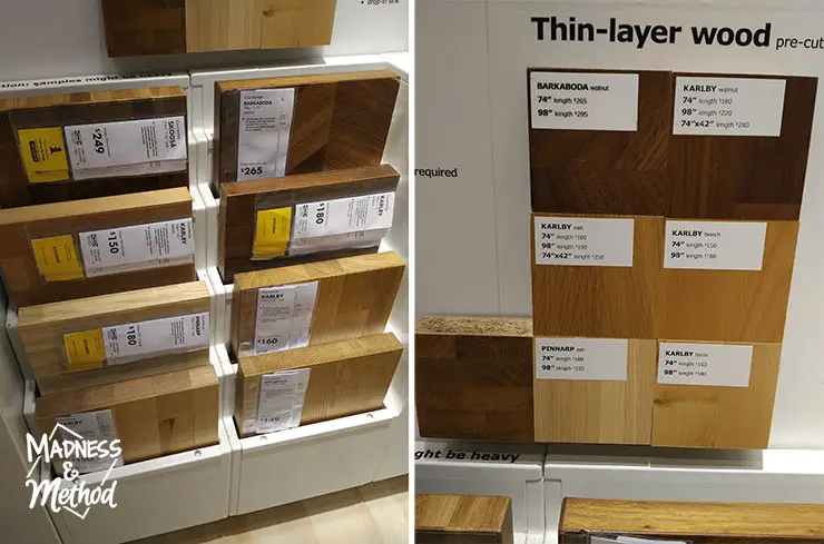 ikea butcher block counter options