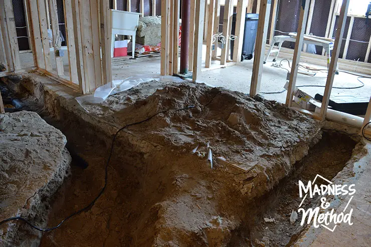 basement kitchen progress