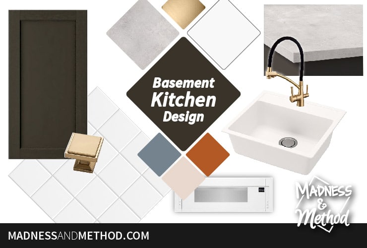 basement kitchen design graphic