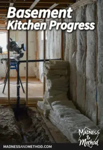 basement kitchen progress graphic