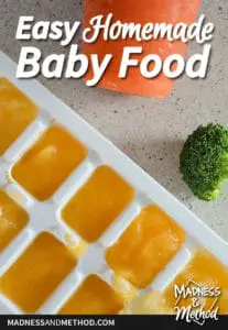 easy homemade baby food graphic