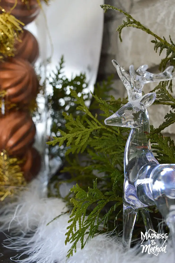 clear reindeer decor