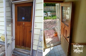 back entrance door before