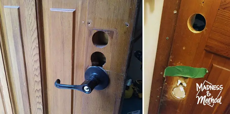 holes in back door