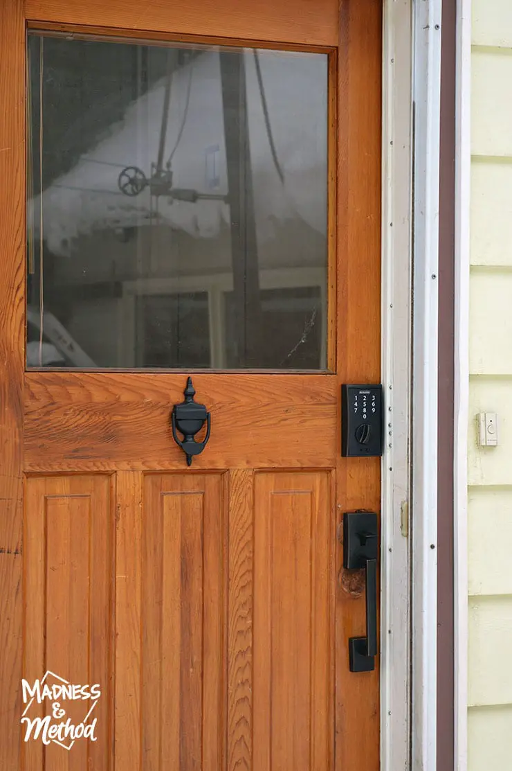 new schlage lockset on back door