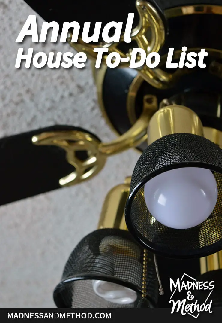 annual house to do list graphic