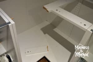 broken ikea corner cabinet
