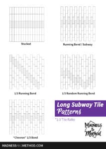 long subway tile pattern
