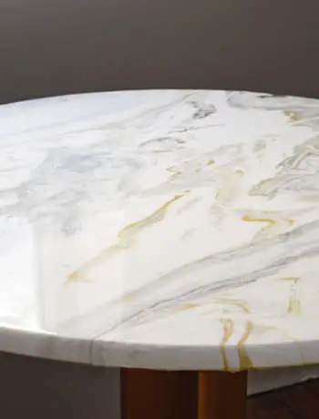 paint pour marble table glossy