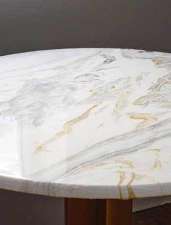 paint pour marble table glossy