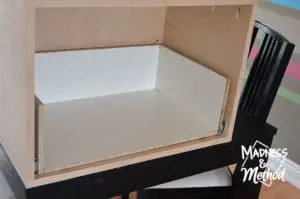 melamine drawer construction