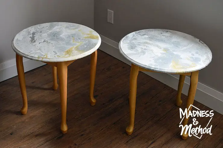 marble paint pour nightstands