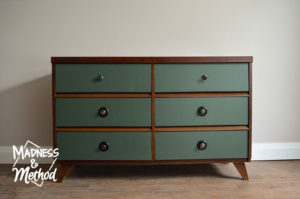 painted and stained dresser